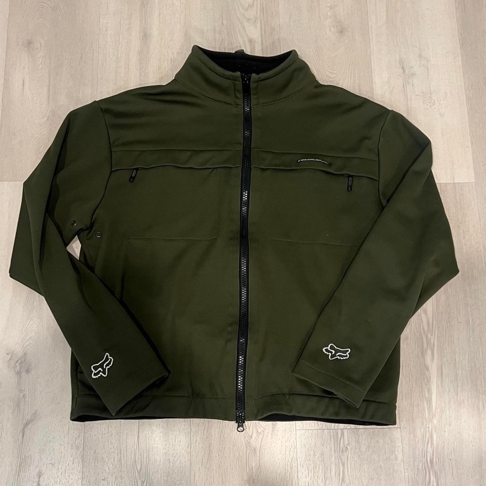Green Fox Racing  Army Green soft shell jacket in size L motocross #y2k #racing